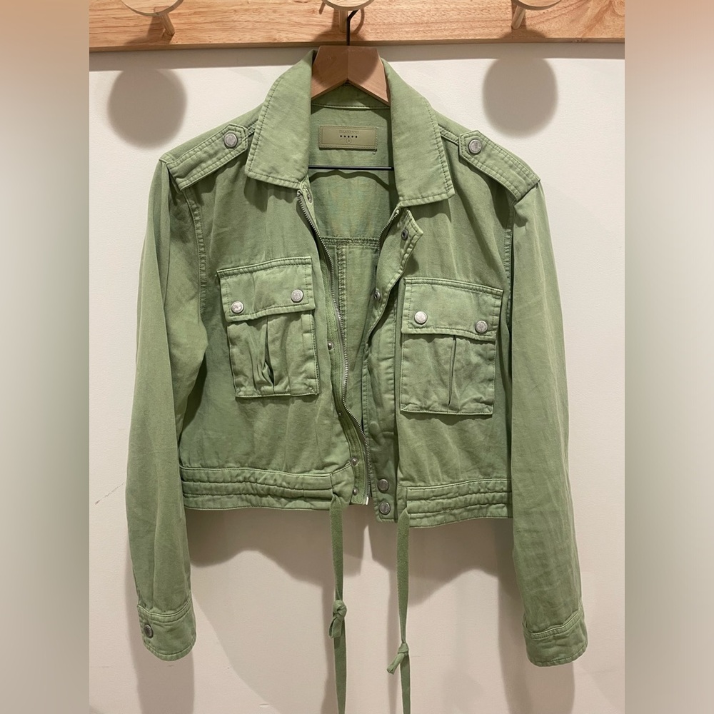 BlankNYC green cropped jacket size small